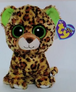 Ty Beanie Boo Speckles the Leopard, Wild Cat 6"" 15 cm 1a gen. Viola nuova etichetta Ty - Foto 1 di 2