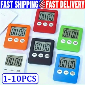 Large LCD Digital Kitchen Cooking Timer Count-Down Up Clock Loud Alarm Magnetic - Picture 1 of 15