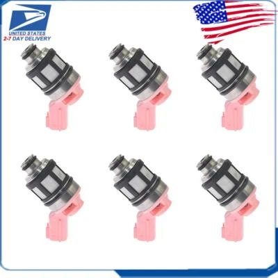 6x JS23-4 Fuel Injectors For Nissan Frontier 1998-2004 Quest 1995-2003 3.3L V6 - Image 1 of 4