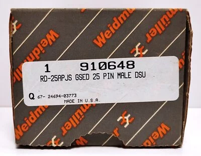 Weidmuller 910648 RD-25APJS 25 Pin SUB D Connector - Image 1 of 4