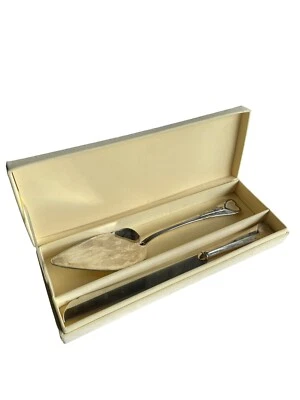 Cuchillo Lenox Plateado 2 Piezas Promesas de Boda Pastel Servidor Acero Inoxidable Foto 1 de 4