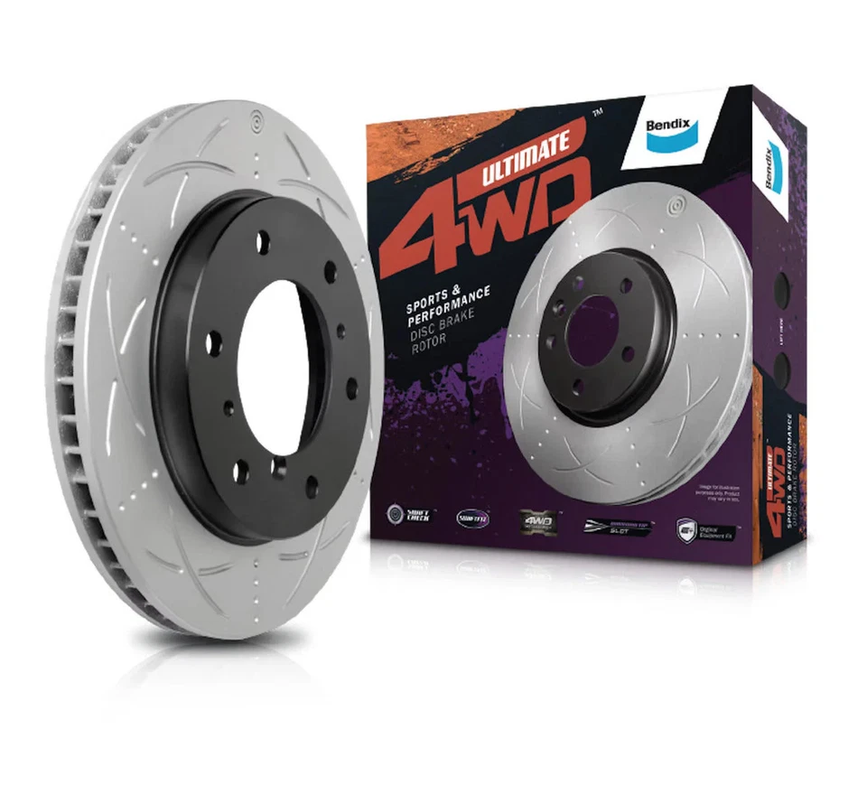 Bendix Front Slotted and Dimpled Brake Rotor 332mm for Jeep Wrangler JK 07~18 - Image 1 of 1