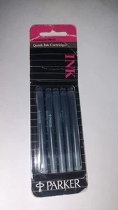 5 Patronen Parker Quink Tintenpatronen Refill Permanent Schwarz 30110 - Bild 1 von 2