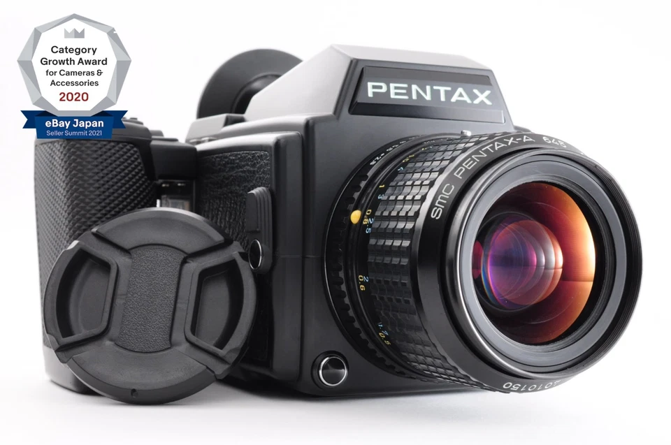 **NEAR MINT** Pentax 645 Film Camera + SMC A 55mm f/2.8 + 120 Film Back From JPN - Image 1 of 4