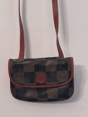 Fendi 复古 Pequin Check Zucca 涂层帆布小号斜挎包 — 第 1/4 张图片