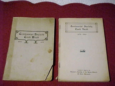 2 1876-1914 Centennial Womens Society Cookbks ELK RIVER Minnesota Union Church - Image 1 of 4