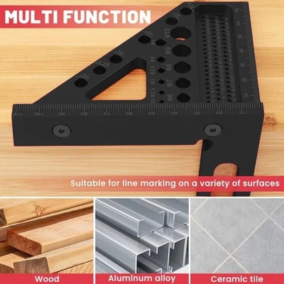 3D Multi Angle Aluminum Carpenter Square Ruler for Carpentry and DIY Projects - Image 1 of 4
