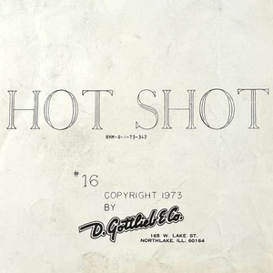 Máquina de Pinball Gottlieb Hot Shot Juego Manual Esquemas ORIGINAL - Imagen 1 de 3