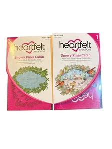 Heartfelt Creations Snowy Pines Cabin Cling Stempel und Stanzenset - Bild 1 von 2
