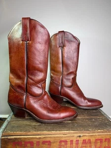 Vintage Frye 2356 Billy Mahogany Western Cowboy Boots Men’s 10 D - Picture 1 of 6
