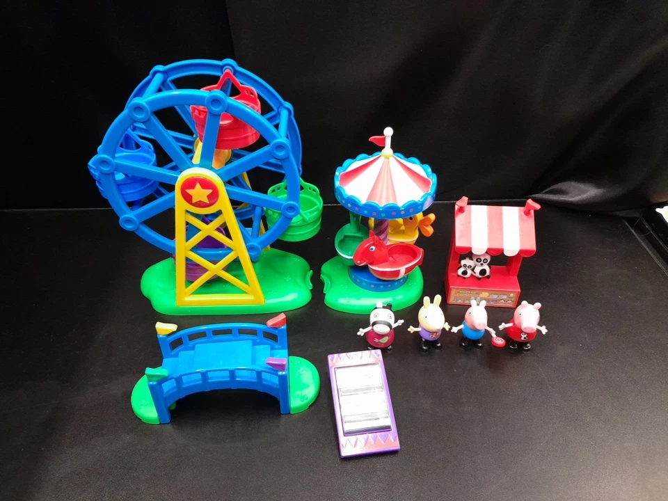 Peppa Pig Divertido Juego Limpio Noria Merry Go Round Figuras Carnaval Foto 1 de 4