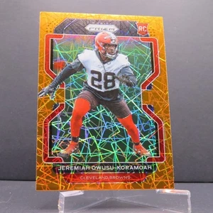 Jeremiah Owusu-Koramoah - 2021 Panini Prizm Prizms Orange Laser - #389 - Picture 1 of 2
