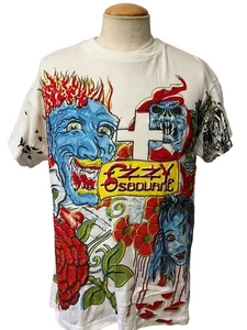 80s Vintage Ozzy Osbourne Rock T-Shirt Tattoo xpv - Picture 1 of 7