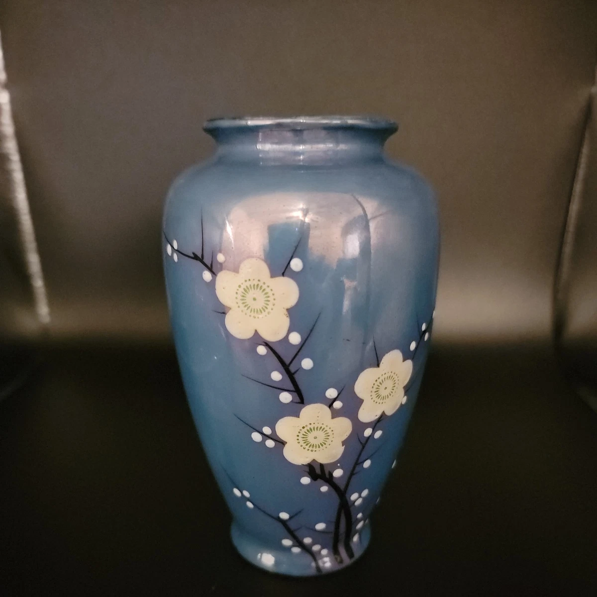 陶瓷蓝色1900-1940 年日本花瓶| eBay