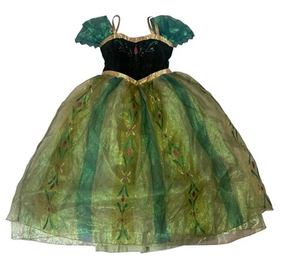 Vestido Verde Princesa Anna Frozen Colección Castillo Disney Talla 7/8 Foto 1 de 3