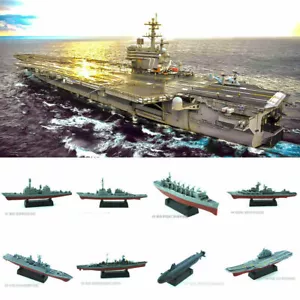 8pcs Assembl Battleship Warship Model Modern Class Aircraft Carrier Military Toy - Bild 1 von 16