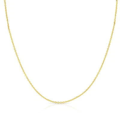 Floreo 18k Yellow Gold or White Gold 1mm Cable Chain Necklace - Image 1 of 3