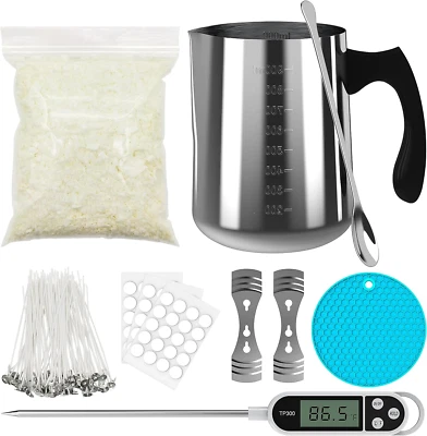 DIY Soy Wax Candle Making Kit, 30oz Pouring Pot Wicks Sticker Holder Thermometer - Image 1 of 4