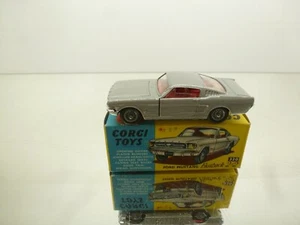 CORGI TOYS 320 FORD MUSTANG FASTBACK 2+2 - GREY 1:43 - HIGH QUALITY IN BOX - 137 - Picture 1 of 10