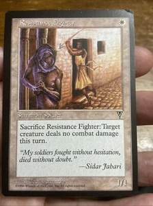 Resistance Fighter MTG Misprint Registration Error blurry text - Picture 1 of 4