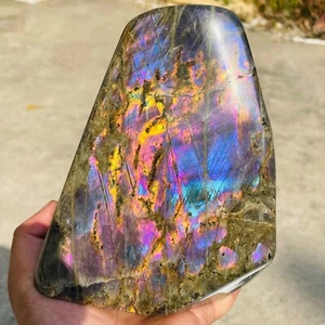 Hermosa labradorita púrpura natural grande de 1610 g cristal curativo de forma libre - Imagen 1 de 9
