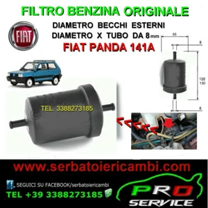 FILTRO BENZINA ESTERNO X Fiat Panda 4X4 INIEZIONE 1991 1999 misura originale - Imagen 1 de 1