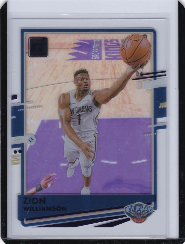 2020-21 Clearly Donruss Purple #7 Zion Williamson - Pelicans - Image 1 of 1