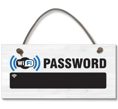 #1297 Wi-Fi Password Plaque Hanging Sign Pub Cafe Bar Home Internet Chalkboard - Image 1 of 2