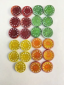 23 PIEZAS ~ RODAJAS DE CRISTAL DE LIMÓN, LIMA, NARANJA, FRESA - Imagen 1 de 6
