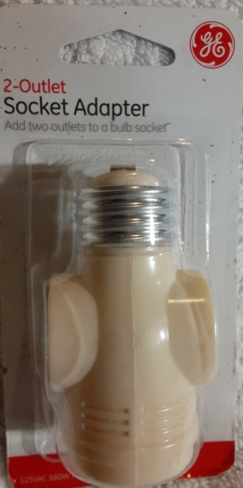 Power Gear 2-Outlet Socket Adapter, Add 2 Outlets to a Bulb Socket, 2 Prong - Image 1 of 1