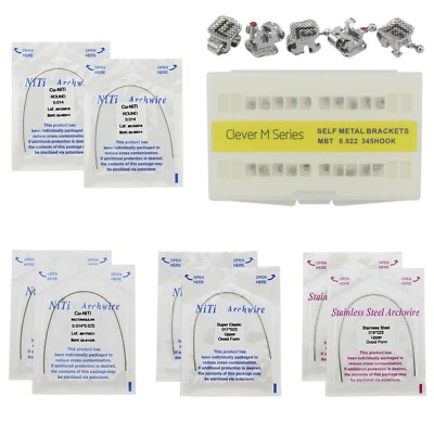 Dental Orthodontic Self Ligating Brackets Copper Niti Arch Wire Interactive MBT - Image 1 of 4