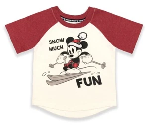 Disney Mickey Mouse “Snow Much Fun” Skiing Tee Shirt *New With Tags* 5T - Picture 1 of 1
