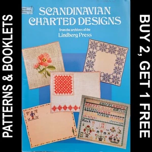 Vintage Dover Needlework Scandinavian Charted Designs from Lindberg Press ©1979 - Picture 1 of 23