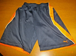 Boys Puma Sport Lifestyle Basketball Shorts Blue Orange ~ Size XL, Youth, Gym - Picture 1 of 4