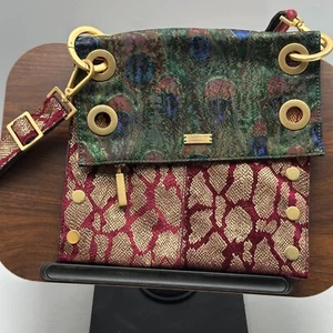 Bandolera Hammitt Montana Rev Medium Lucky Croc and Peacock apenas tocada nueva con etiquetas - Imagen 1 de 8