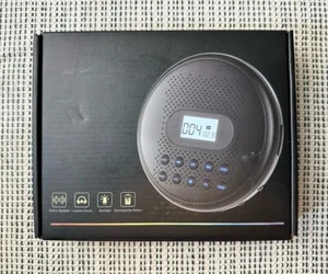 NEW Portable Rechargeable Black CD Player With Headphones & AUX Cable Car Walk - Picture 1 of 7