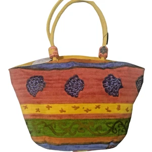 NWT Sun N Sand Beach Bag Extra Large Multicolor Tropical Resort Vacation Cruise - Picture 1 of 11