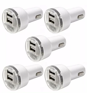 5x Universal USB Car Charger Adapter 2.1A For iPhone 4 5 6 7 Plus LG HTC Samsung - Picture 1 of 6