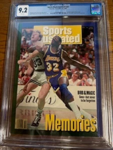 1992 Larry Bird and Magic Johnson Memories Sports Illustrated Newsstand CGC 9.2 - Picture 1 of 4