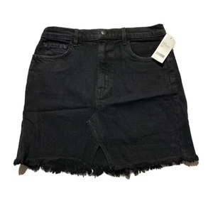 J BRAND womens Jules Jean skirt Undercover Destruct JB002789 Rigid black Size 28 - Picture 1 of 10