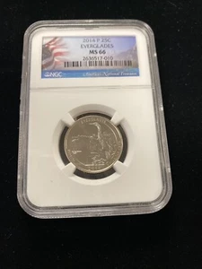 NGC Certified ~ 2014 P Everglades ~ MS 66 ~ National Park Quarter - Picture 1 of 11