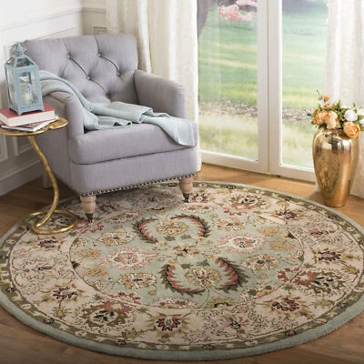 Safavieh Heritage SAGE / IVORY 8' X 8' Round Area Rug - HG453A-8R - Image 1 of 3