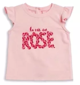 Neu mit Etikett Kate Spade Mädchen La Vie En Rose T-Shirt Atlas Pink Größe 80/12M - Bild 1 von 2