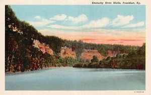 Postcard KY: Kentucky River Bluffs, Frankfort, Kentucky - Picture 1 of 2