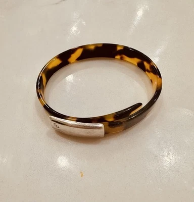 De colección. PULSERA BYPASS RALPH LAUREN IMITACIÓN TORTUGA y Metal Plata Años 80 Foto 1 de 4