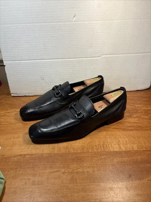 Salvatore Ferragamo Men Size 13 E Black Leather Horsebit Loafer Dress Shoes - Image 1 of 4