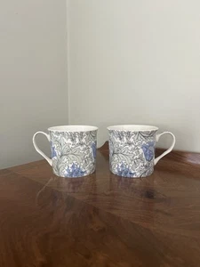 Abbey Dale Collection William Morris Blue Anemone Floral Mug Set of 2 - Picture 1 of 3