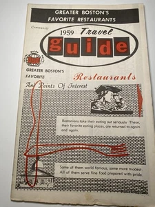 Guía de viaje de Boston 1959 mapas folleto vintage - Imagen 1 de 9