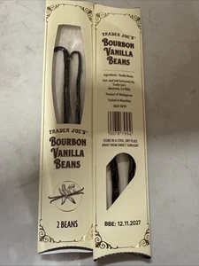 2 Packungen Trader Joe’s Bourbon Vanilleschoten Bourbon Infused Ablaufdatum 12/11/2027 versiegelt - Bild 1 von 5