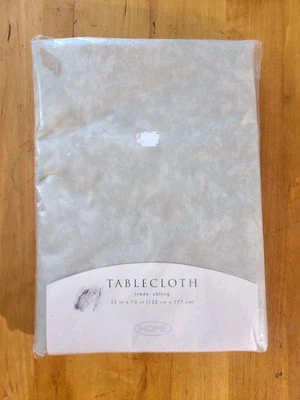 Target Home Suede Oblong Tablecloth Vanilla - 52 in x 70 in Seating For 4-6 NEW - Image 1 of 4